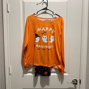 Orange Halloween Ghost Pajama Set Never Worn